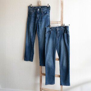 EUC! BUNDLE 2 Pairs Boys Jeans Sz14 Blue Straight Leg Old Navy Childrens Place